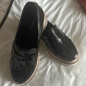 Torrid chunky patent leather black loafers with grooved sole. Size 10ww ￼